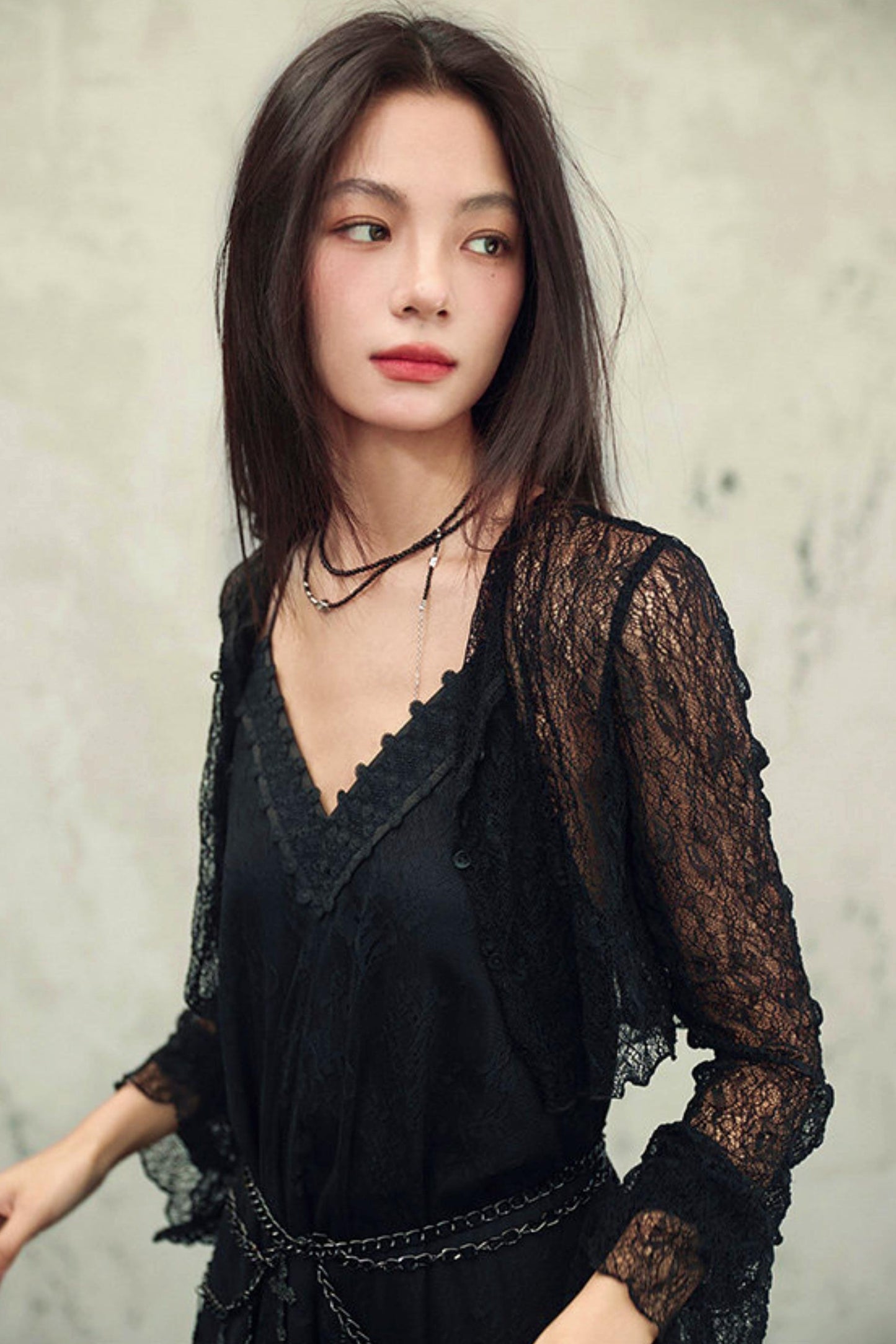 Dark Web Latte Cardigan