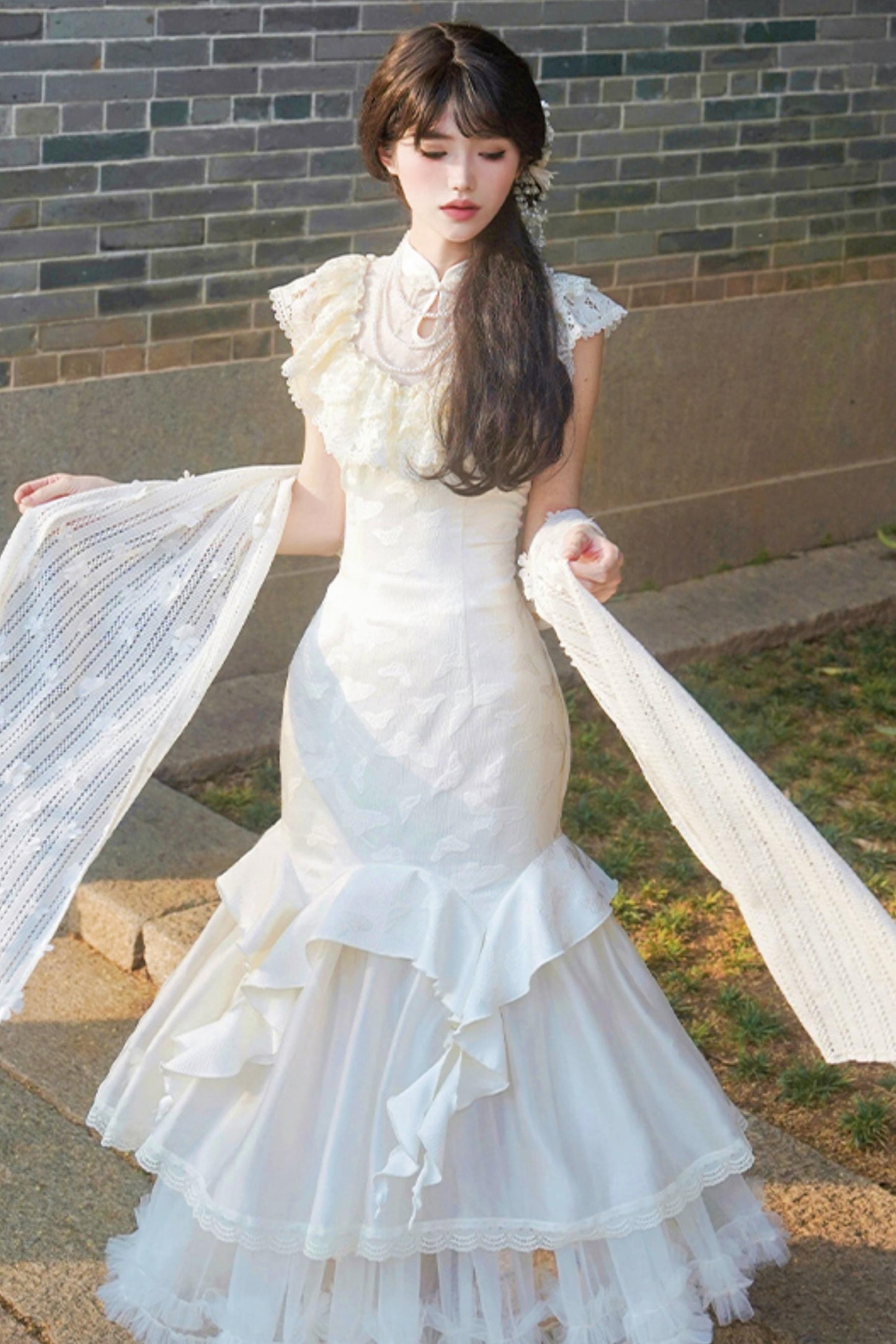 【予約商品】エレガントフィッシュテールロリータドレスセットアップ