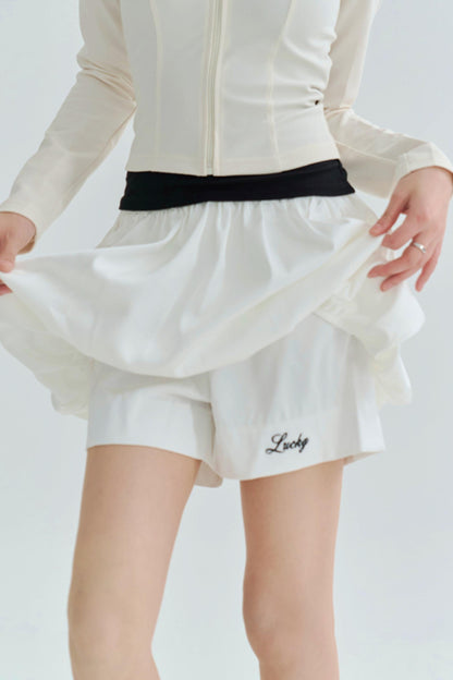 Blossom Embroidery Pants Skirt