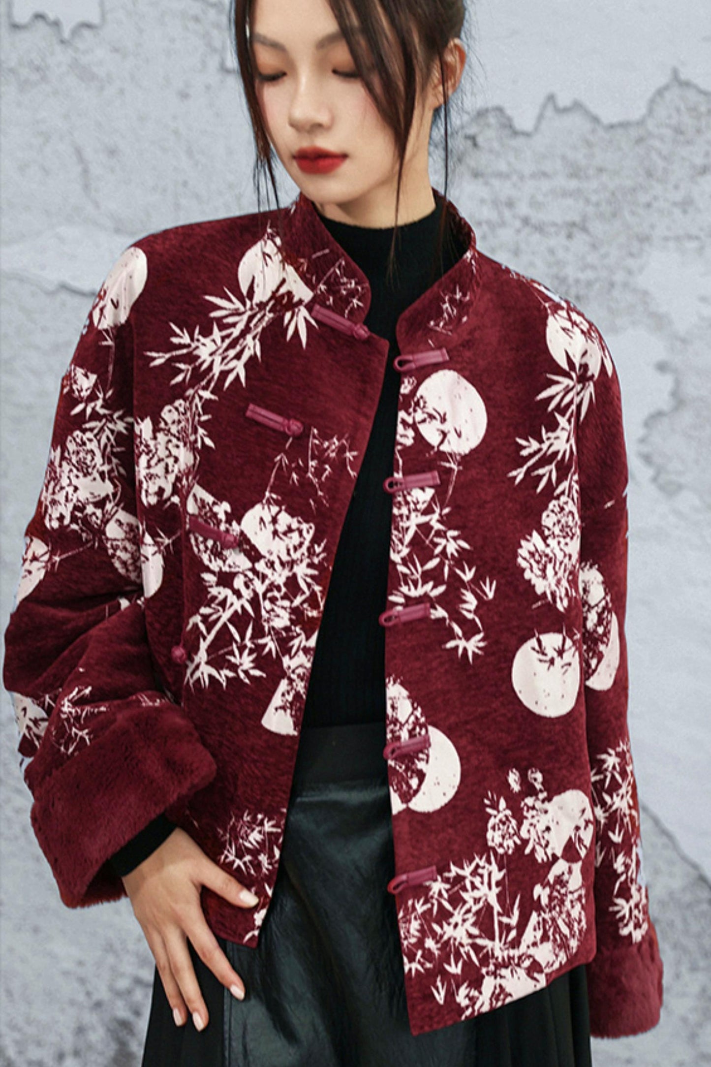 シニールバンブーリーフコート