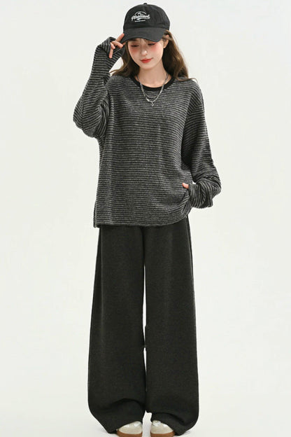 モードフリースラインドワイドパンツ