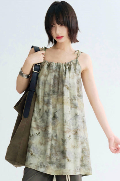 Tie-dye Butterfly Print Camisole