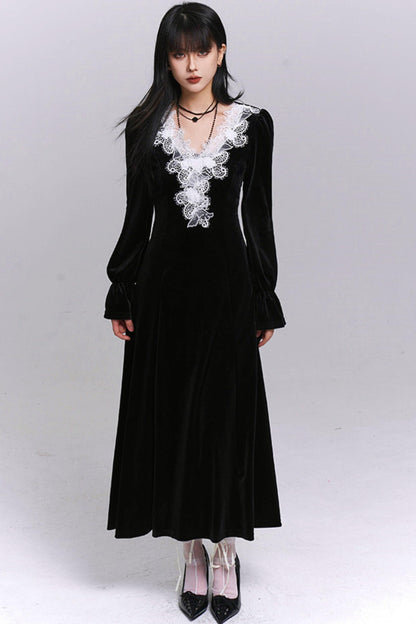 Black Velvet Formal Dress