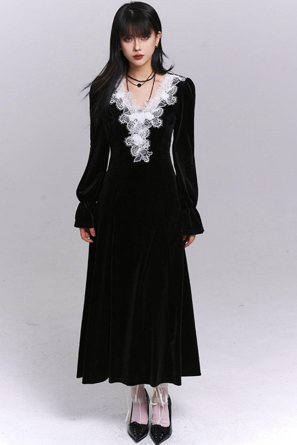 Black Velvet Formal Dress