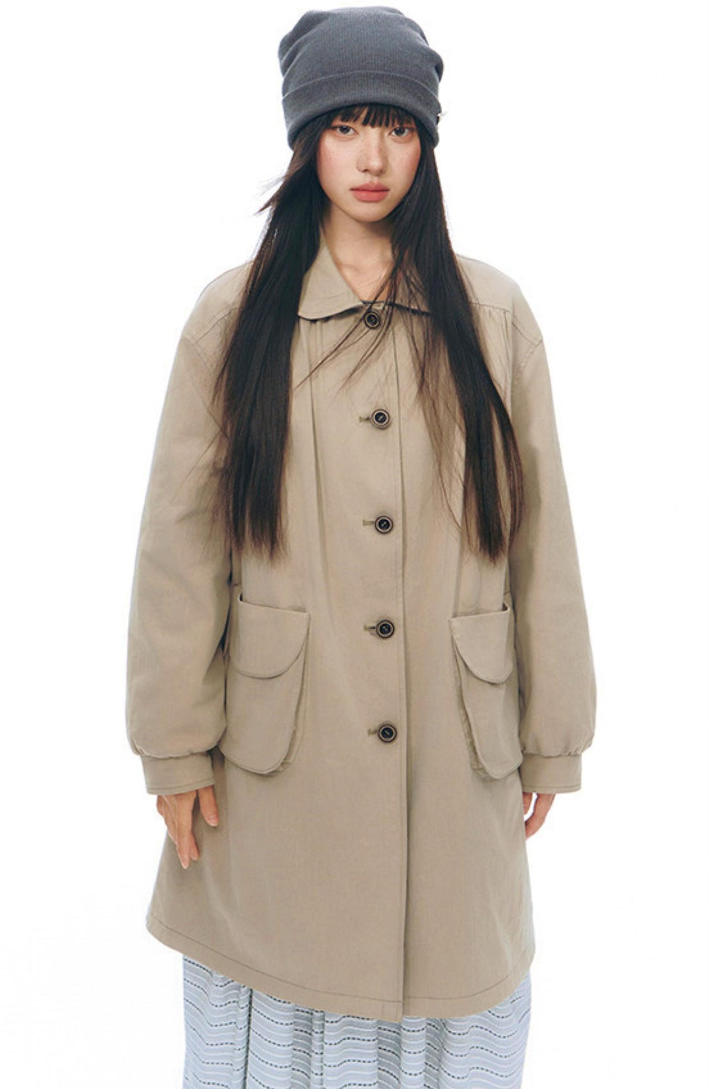 ダブルサイドドールカラーコート