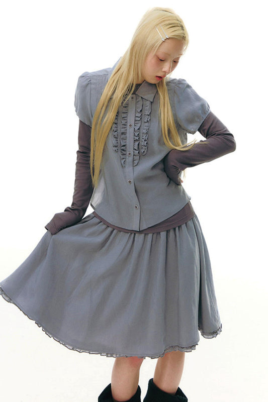 Top con dettaglio in pizzo + Gonna