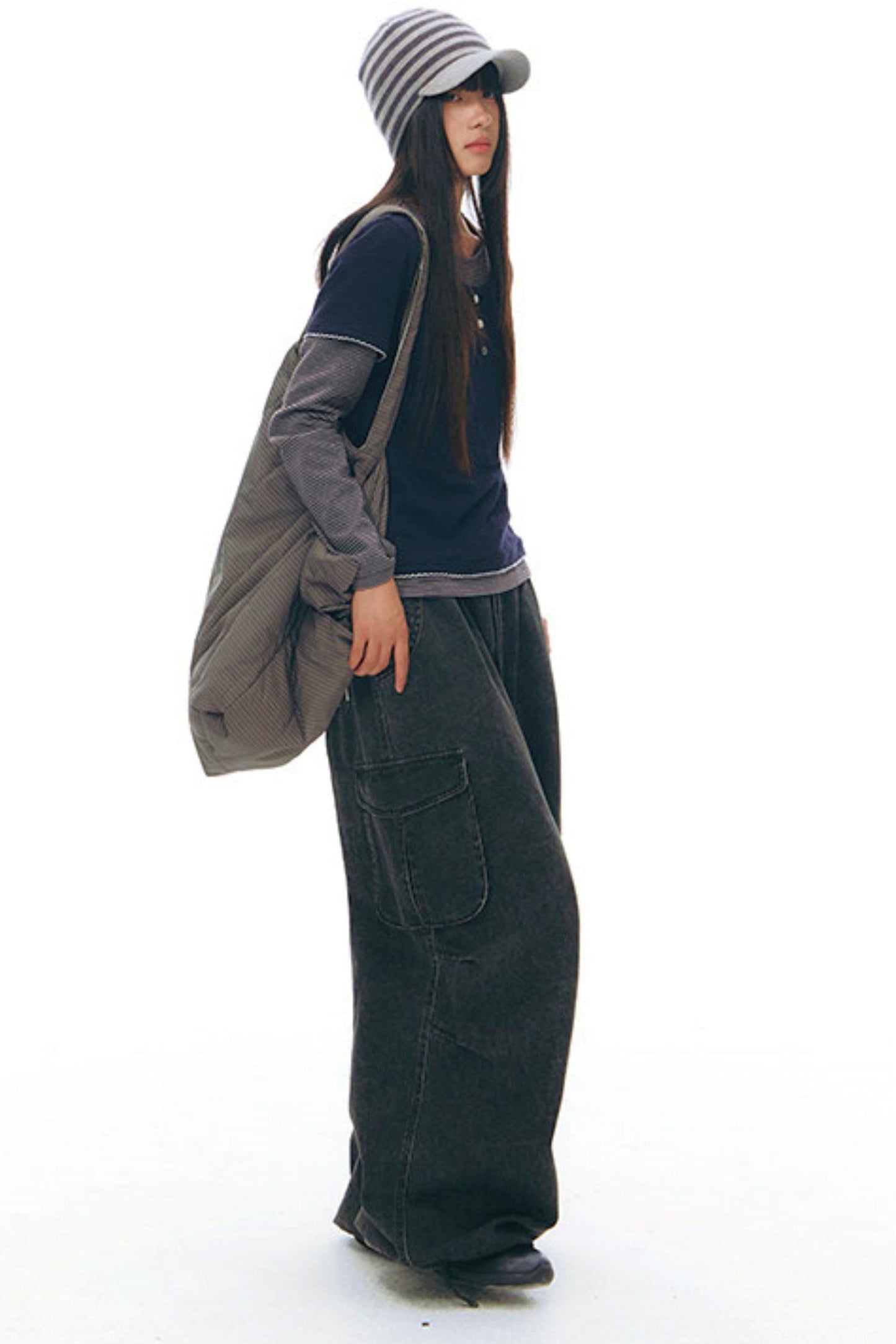 レトロワークウェアルーズパンツ