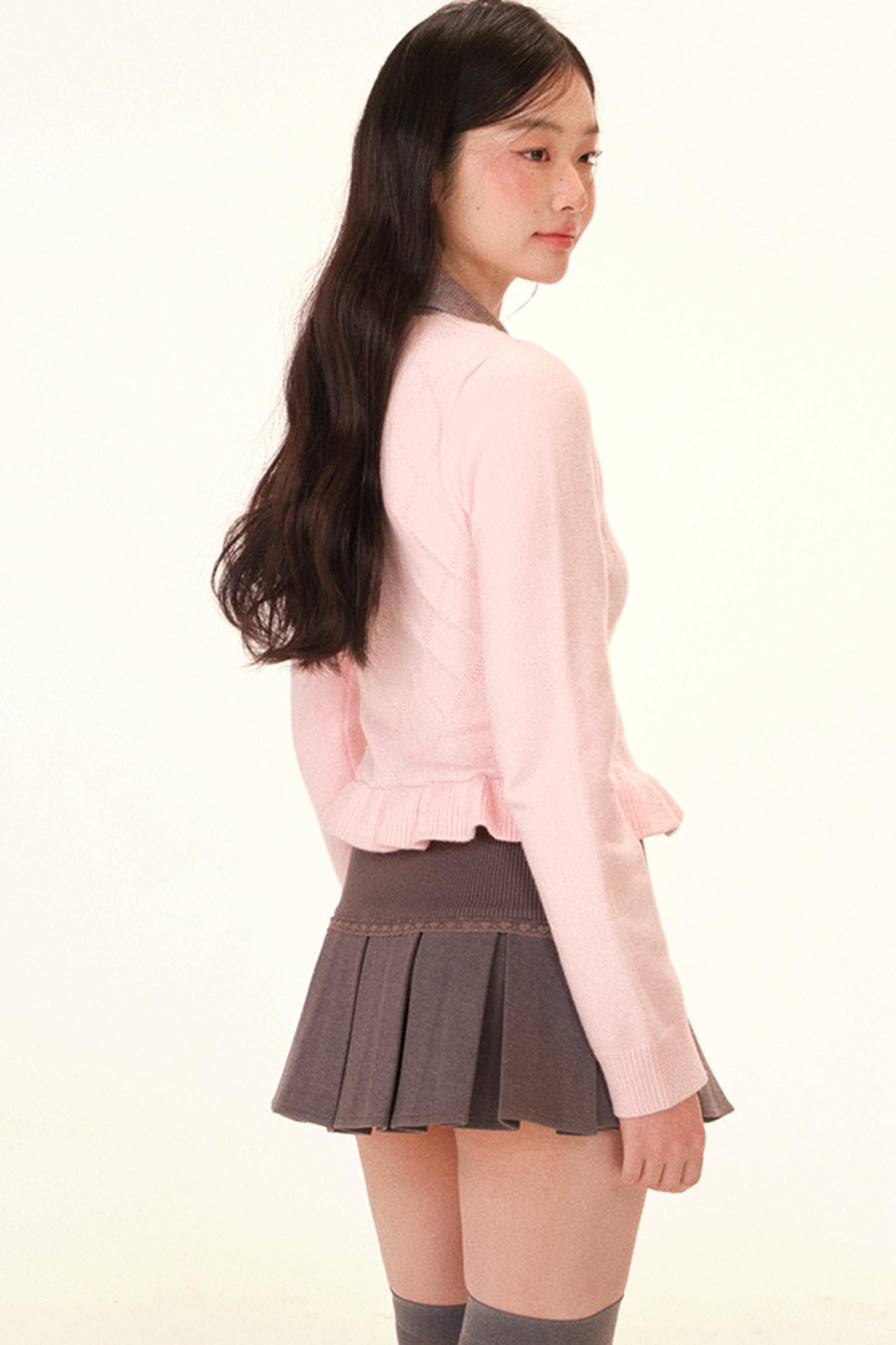 カラーブロックドラティスカーディガン