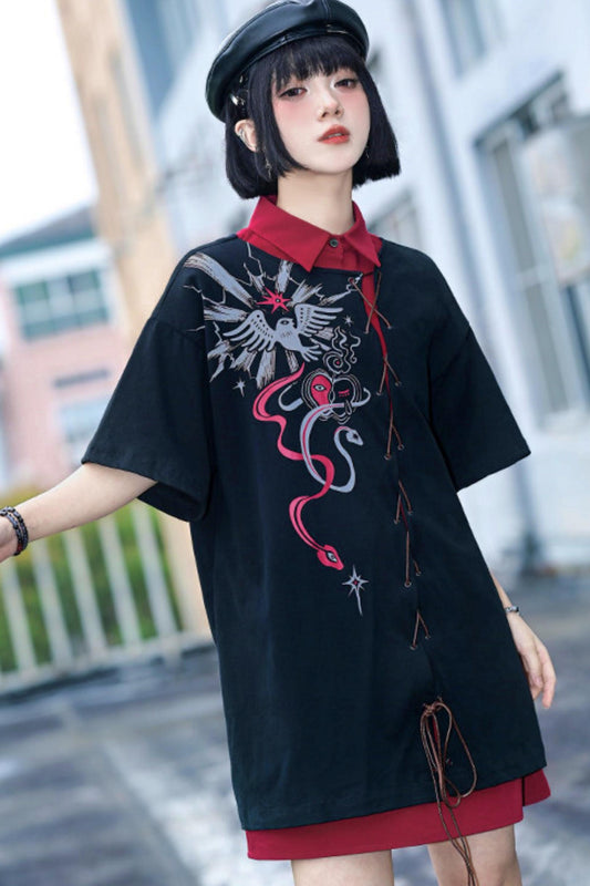 退廃ネオゴシックTシャツワンピース