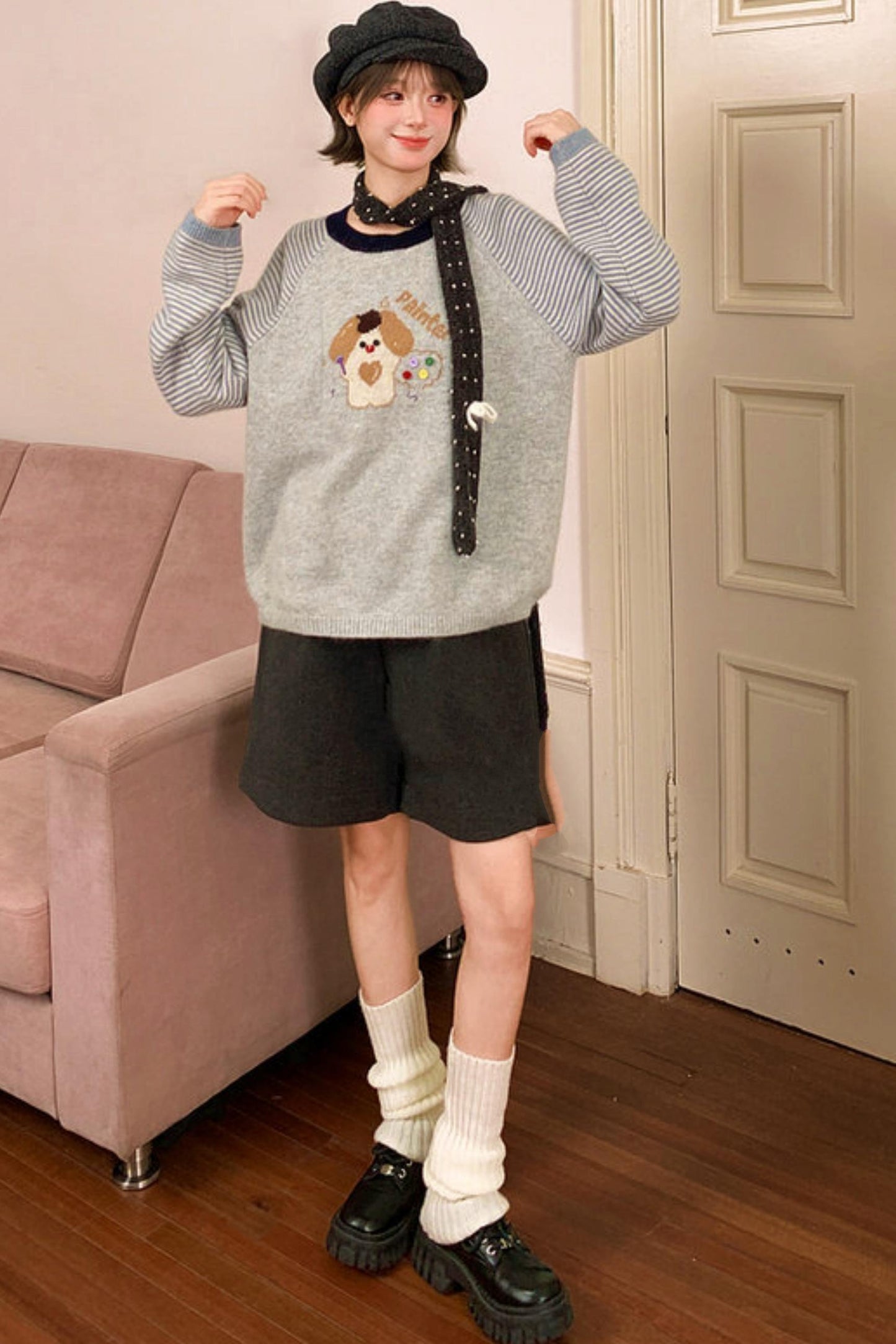 Sheep Wool Wide Leg Pants