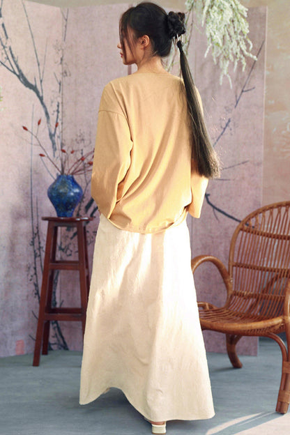 Floral Art Print Drape Neck Top