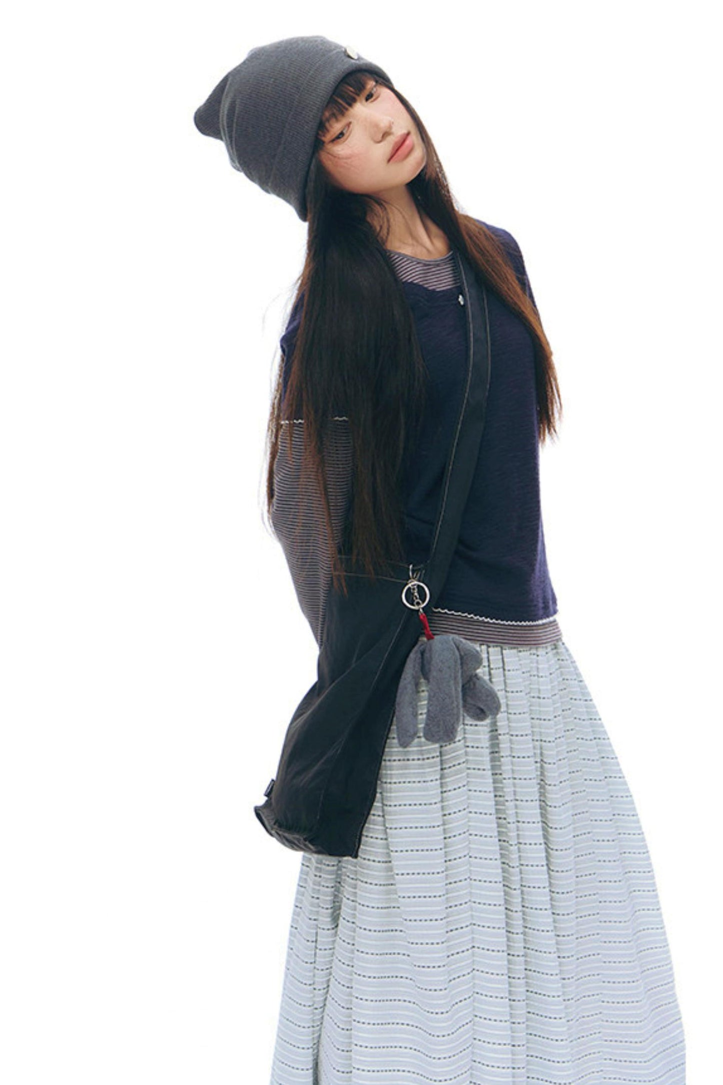 チェックレトロミディスカート