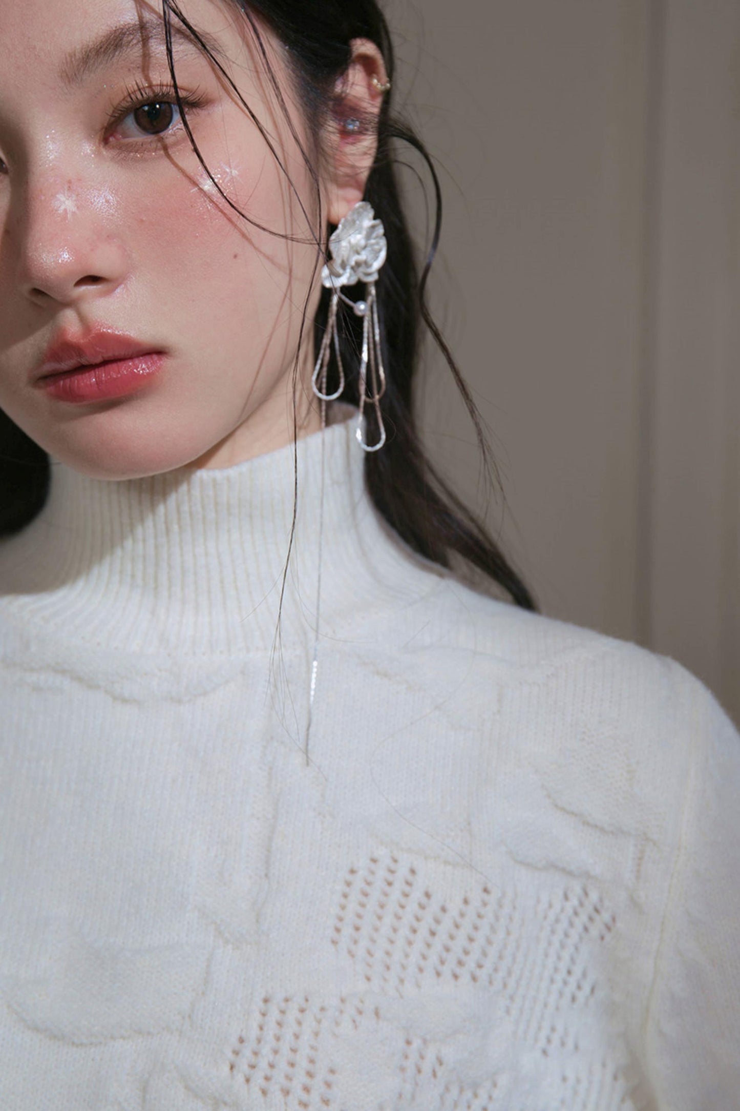 Milky White Turtleneck Top