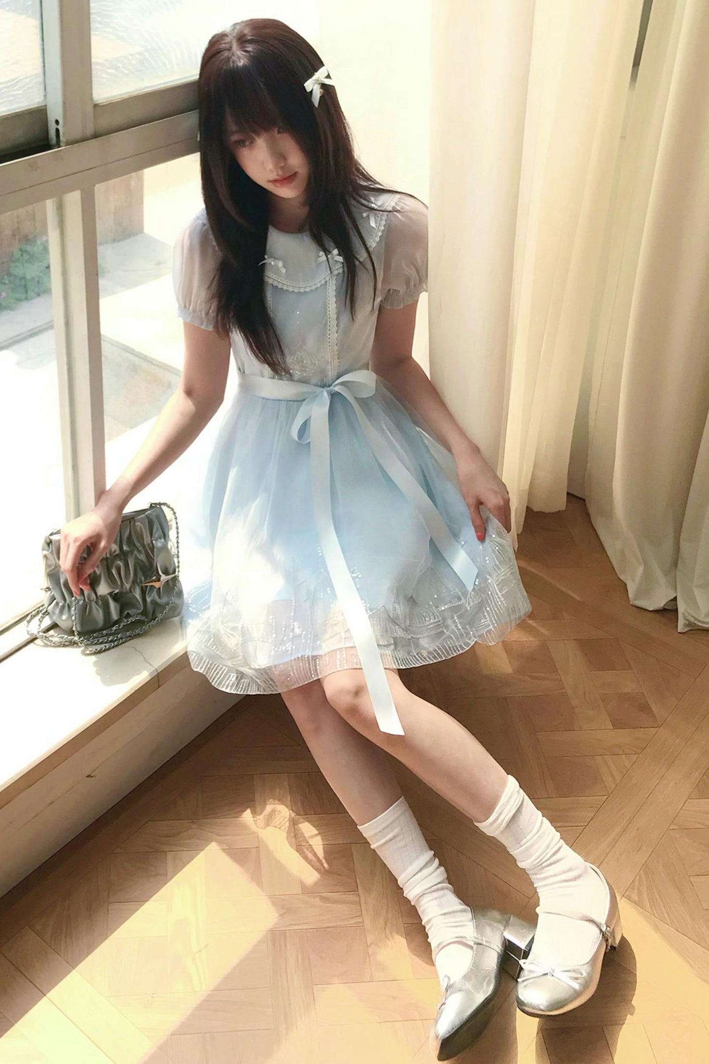 Princess Lace Doll Collar Dress