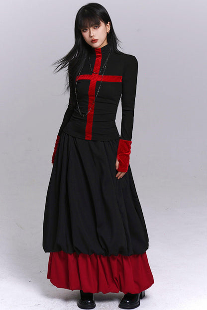 Ghost Girl Cross Turtleneck Top