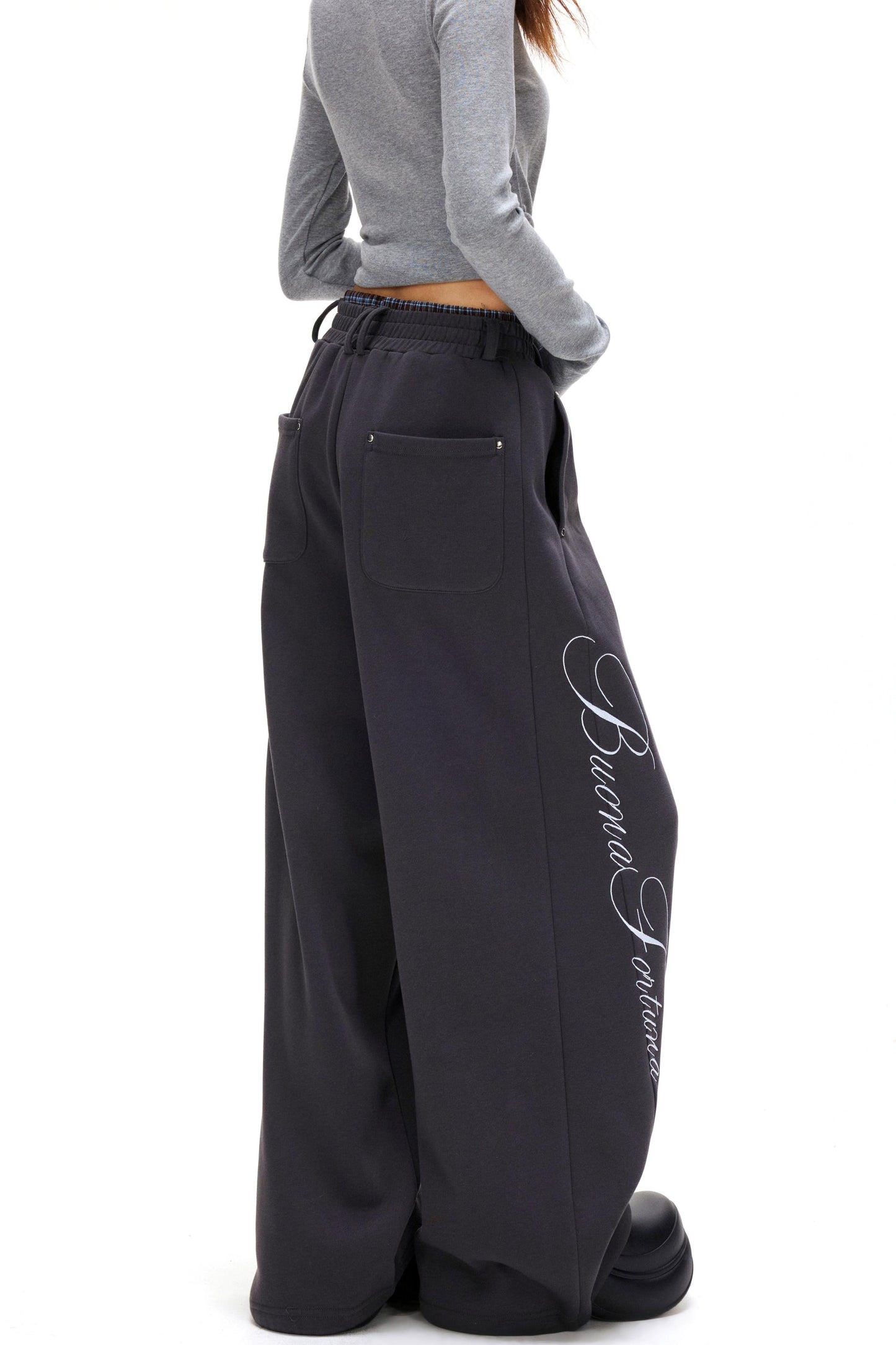 レータラインルーズスウェットパンツ