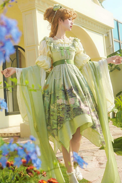 クラシックシフォンローズドレスセットアップ