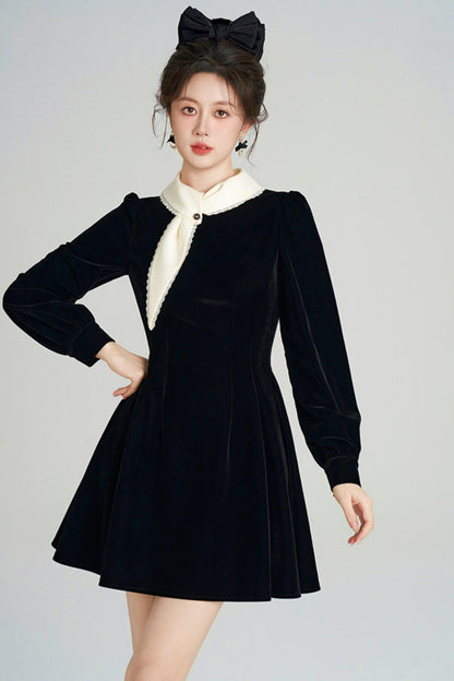 Hepburn Inspired Velvet Dress