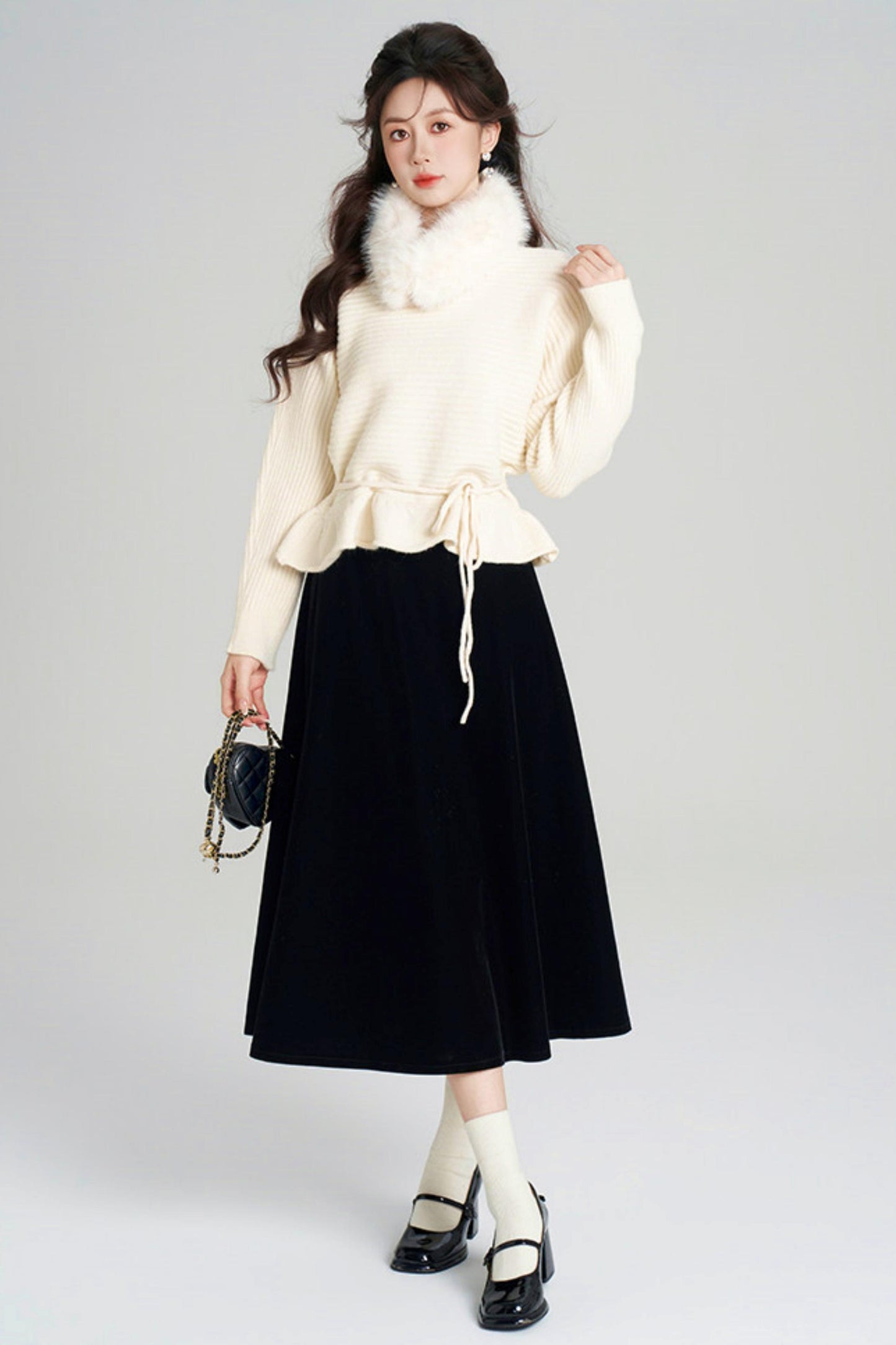 Retro Girly French Sweater + Skirt