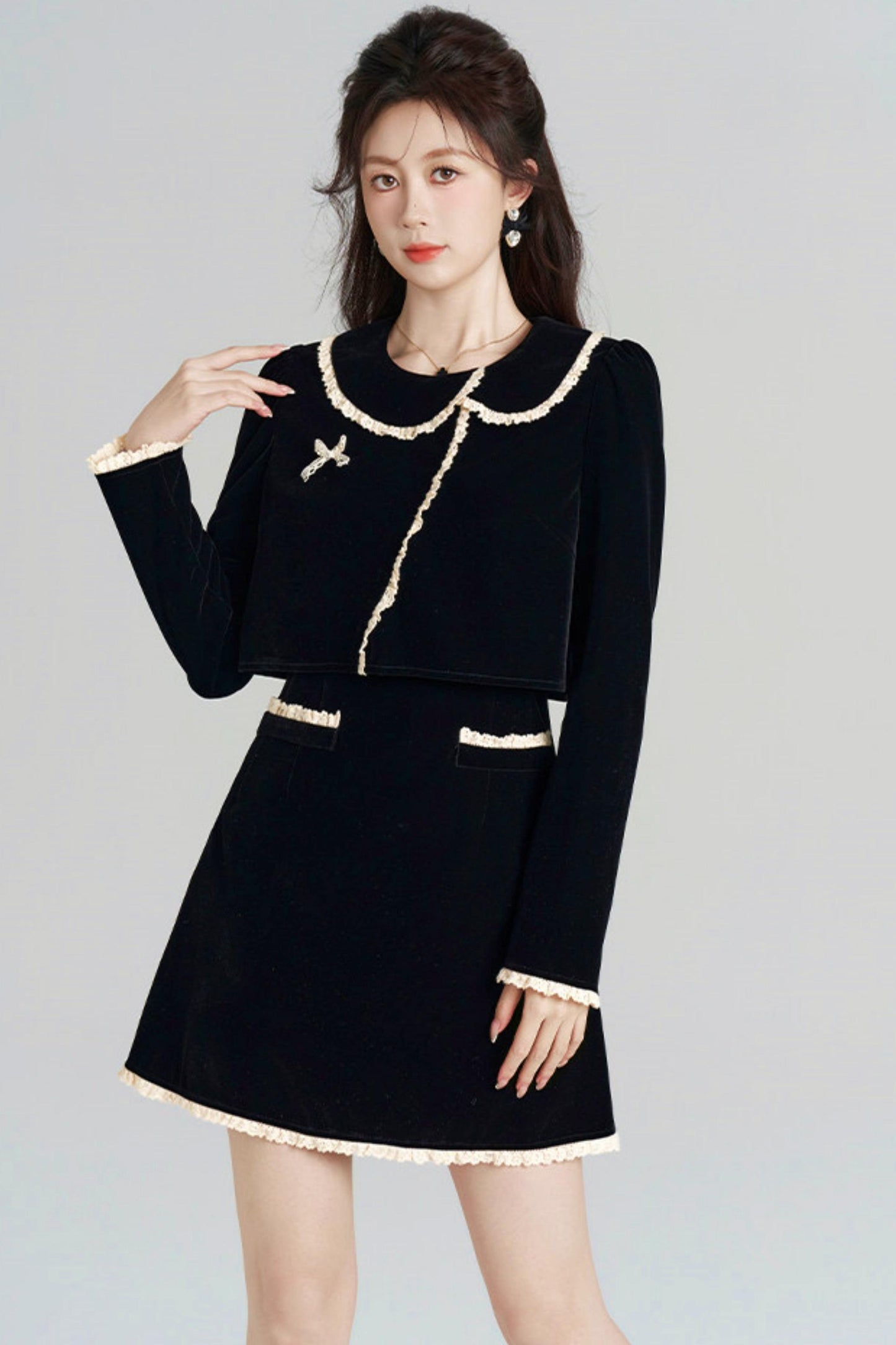 Black Velvet Hepburn Dress