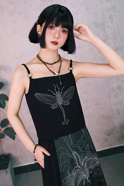 Short-Sleeved Eternity Print Top