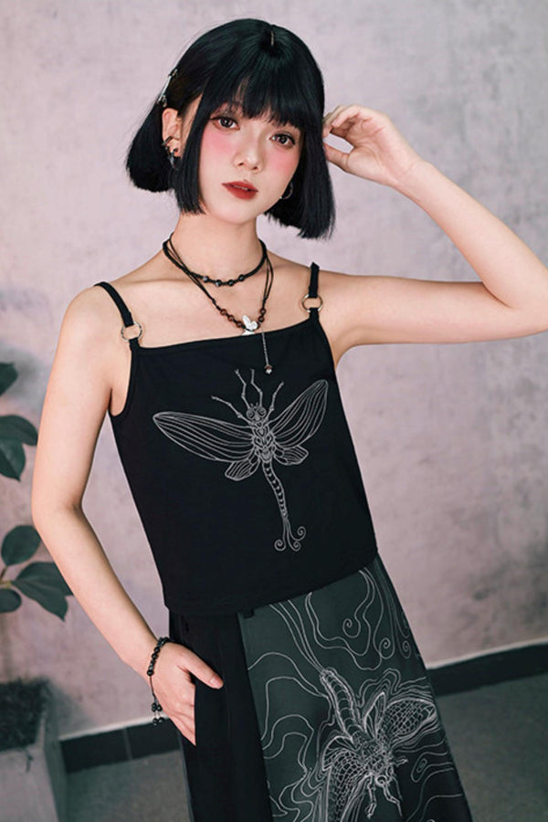 Short-Sleeved Eternity Print Top