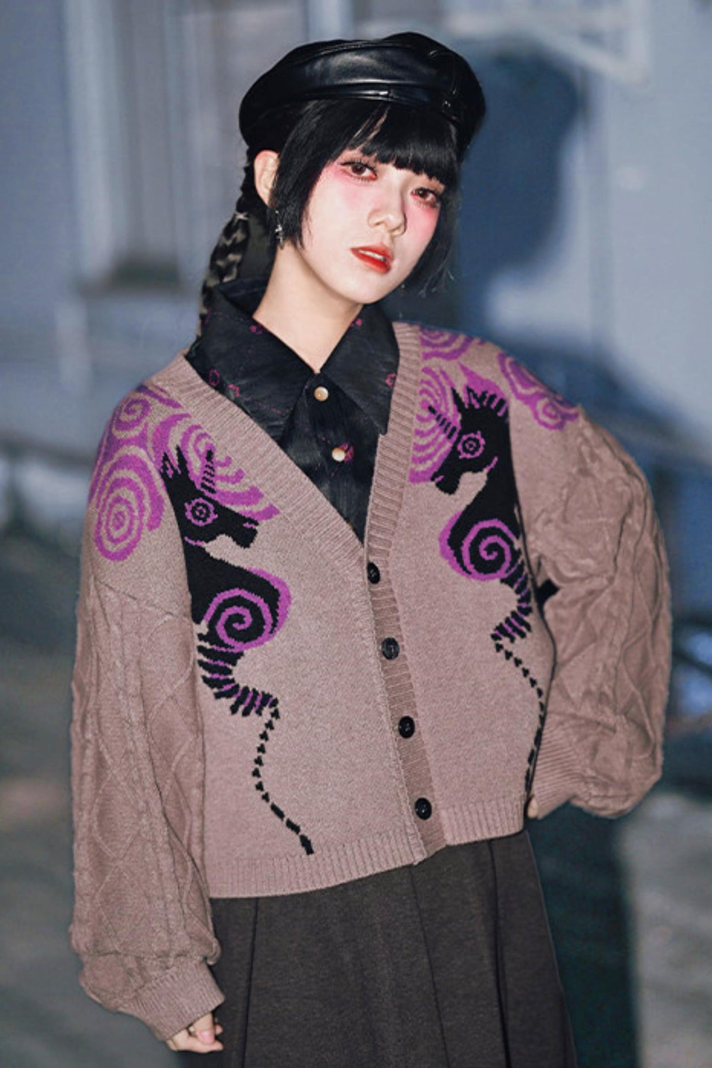 アンブライドゥルドチェスジャカードカーディガン