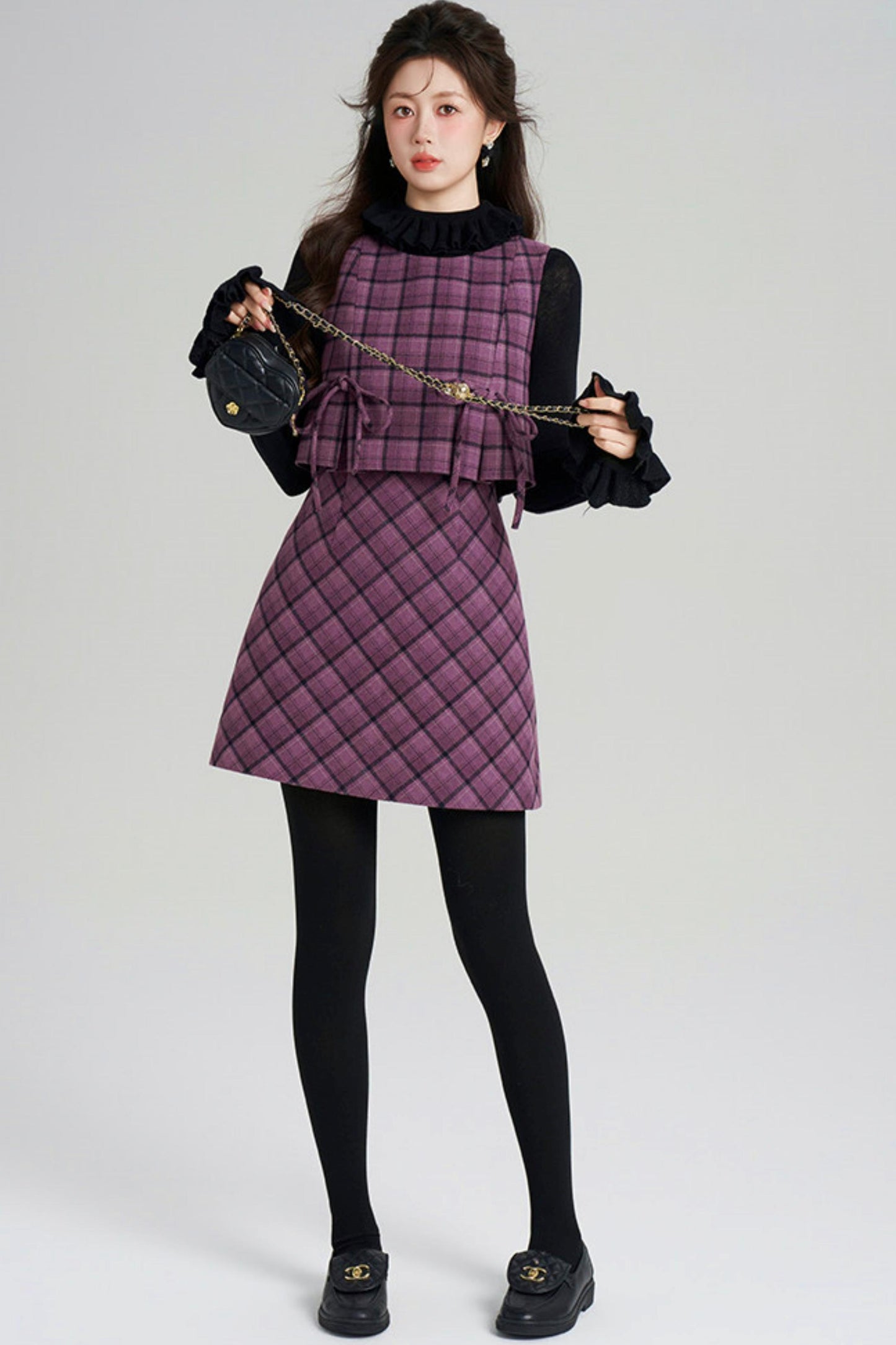 Plaid Vest Dress + Top