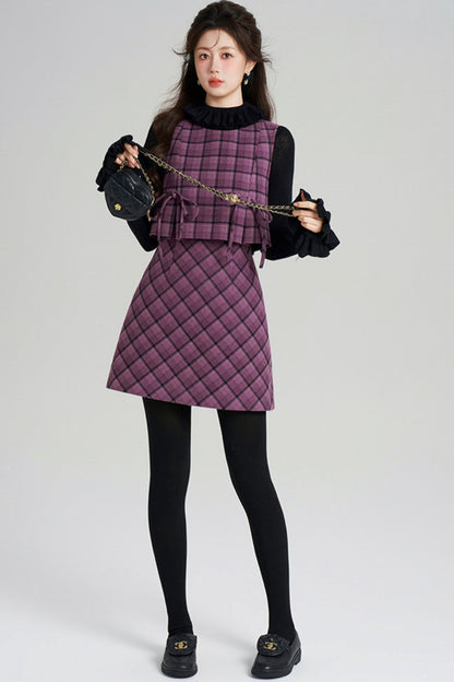 Plaid Vest Dress + Top