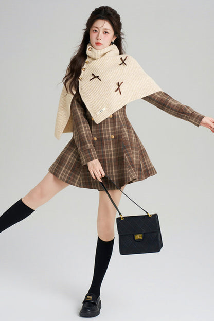 Plaid Sweet Retro Coat