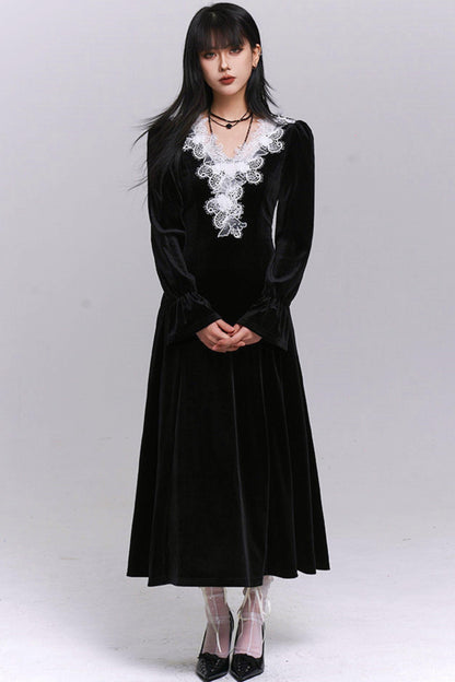 Black Velvet Formal Dress