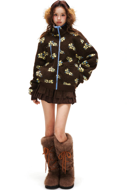 スエードラッフルドスカート