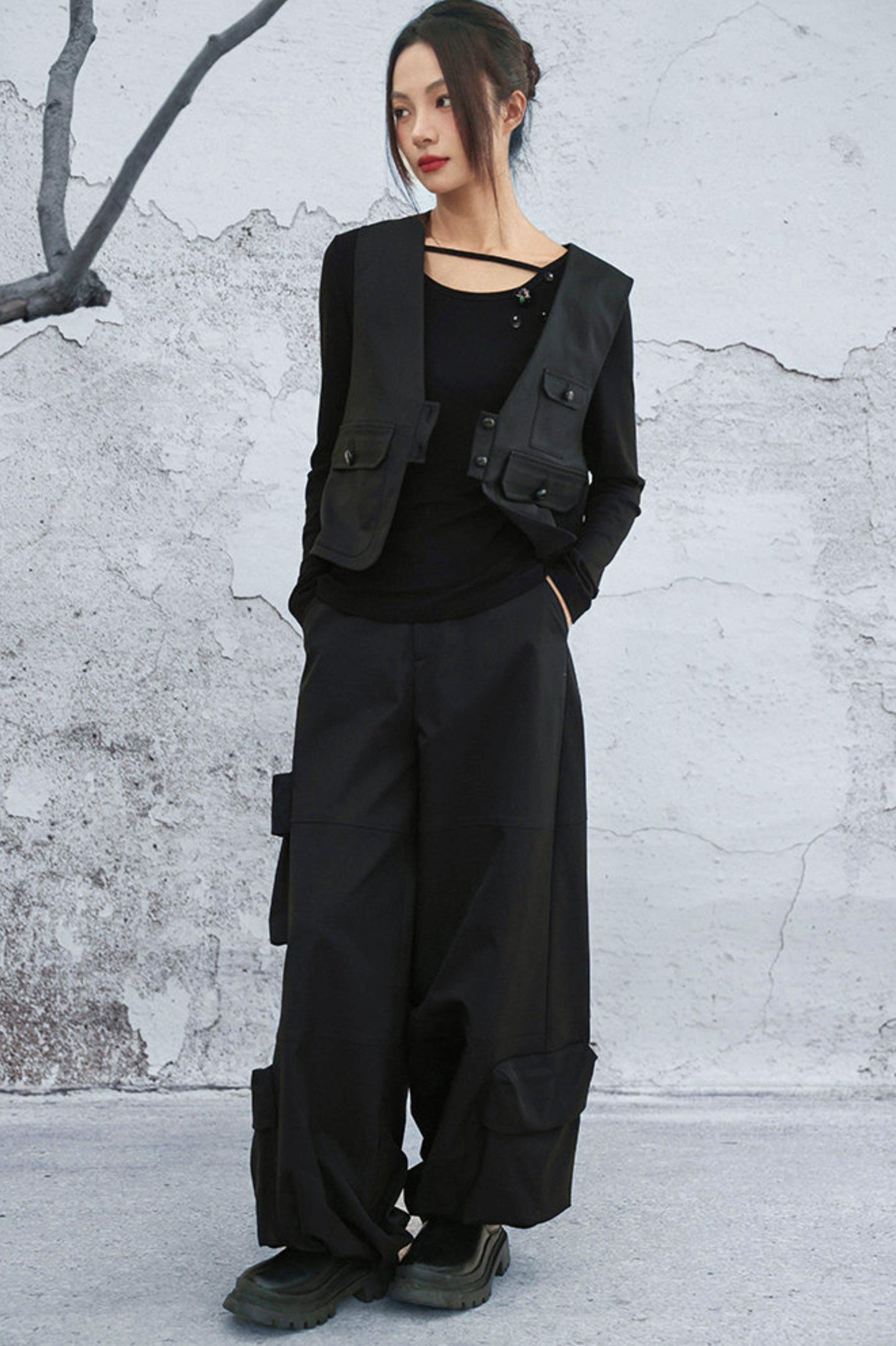 モードルーズワイドレッグパンツ