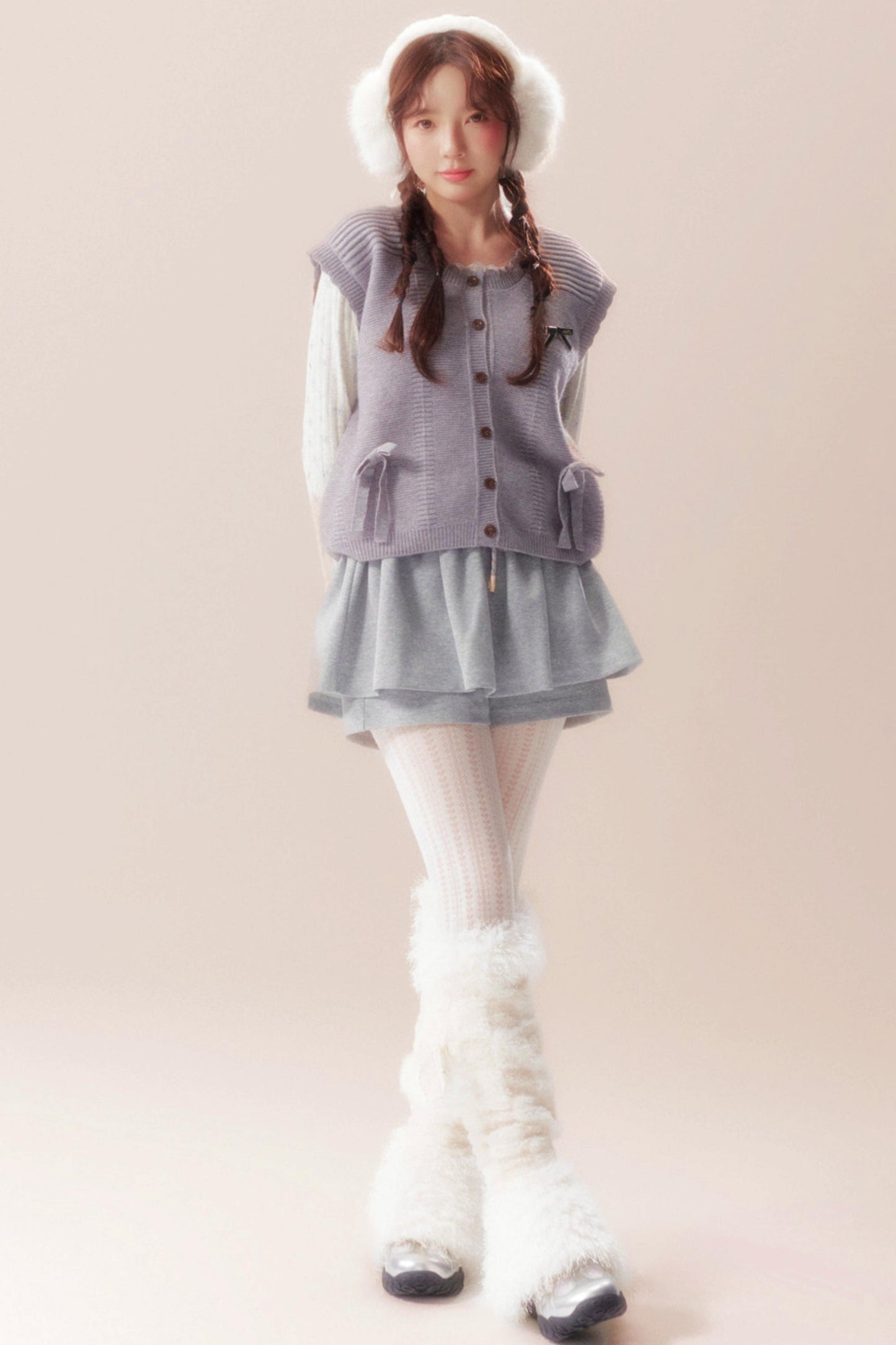 ムーンライトソングリボンニットベスト