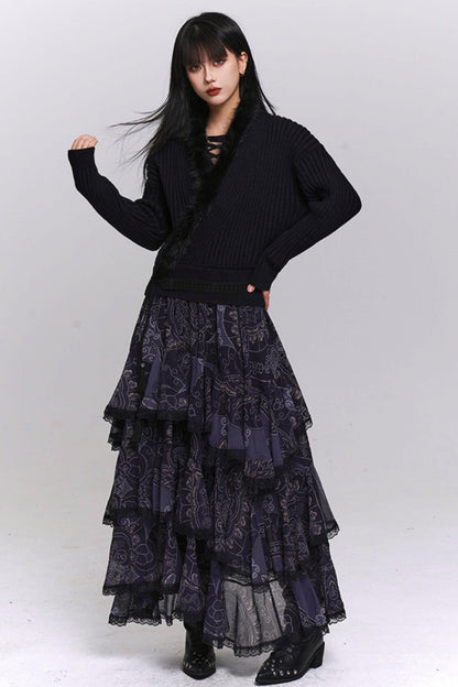 ソフトVネックニットセーター