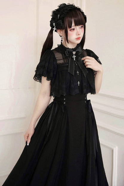 Gothic Young Lady Lace Dress + Accessories