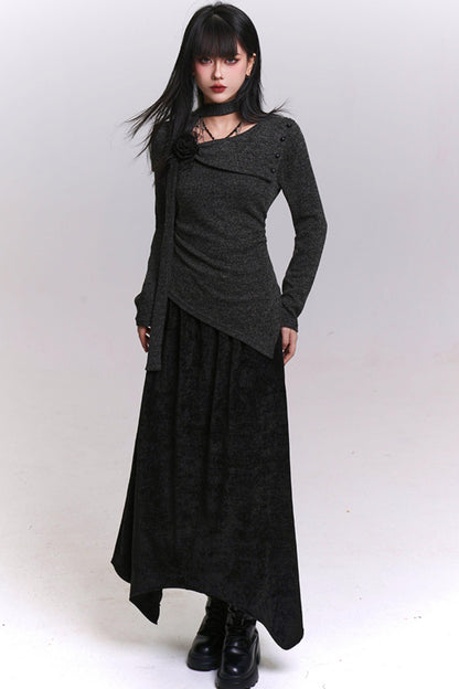 ツーピースニットスカートセットアップ　