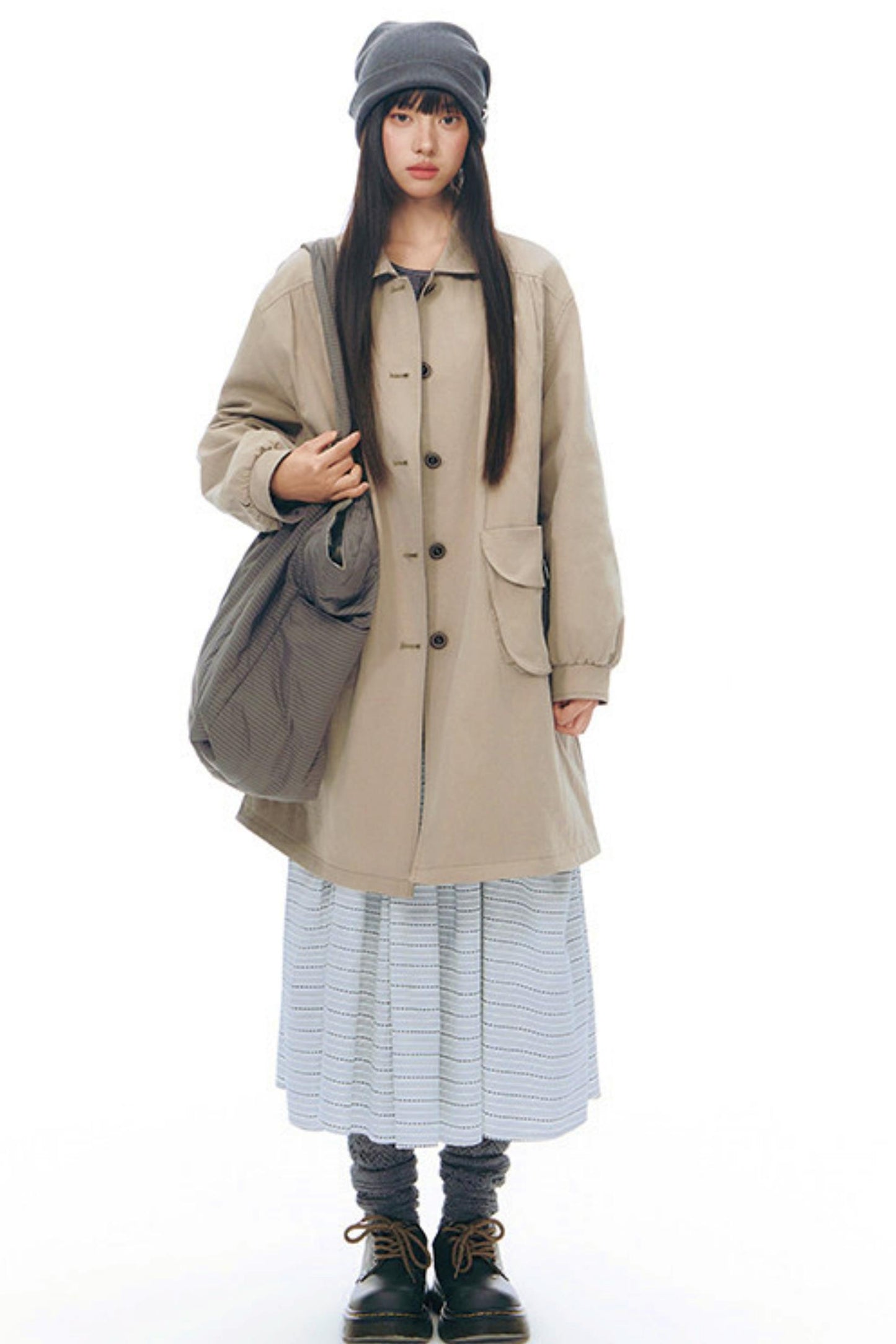 ダブルサイドドールカラーコート