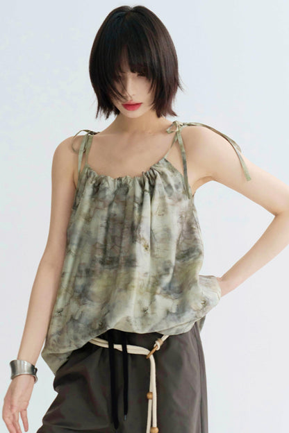 Tie-dye Butterfly Print Camisole