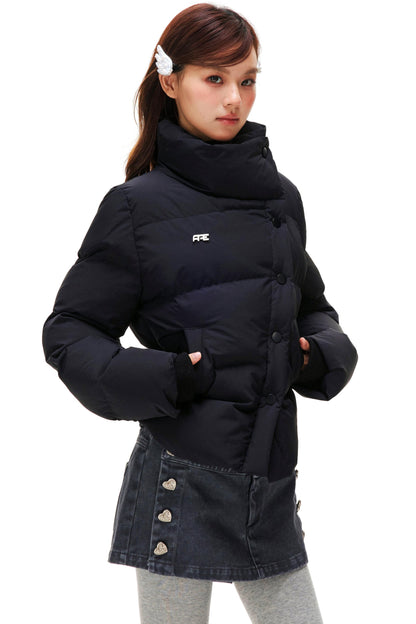 American Retro Stand Collar Down Jacket