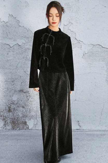 Vertical Striped Duchesnile Cardigan