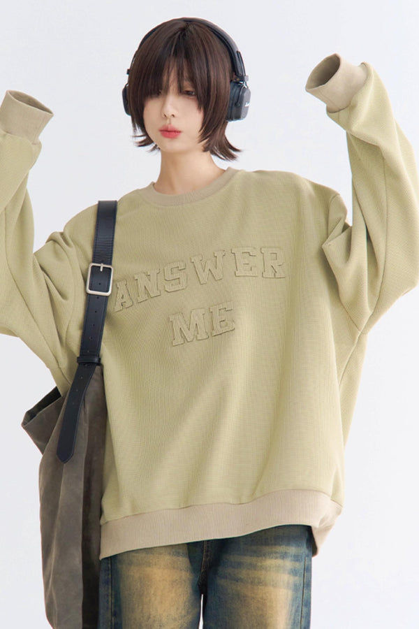 Applique Crew Sweatshirt