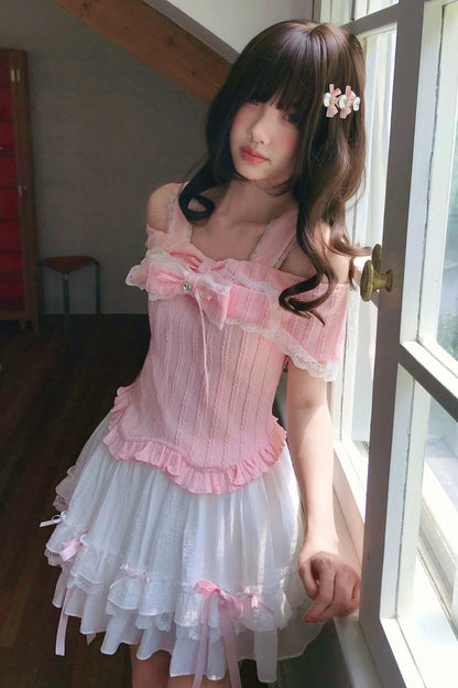 Top estilo muñeca princesa de leche
