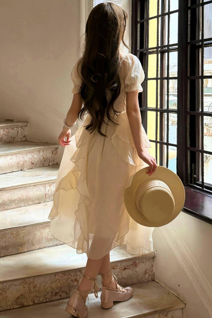 Französisches Rüschen-Prinzessinnenkleid