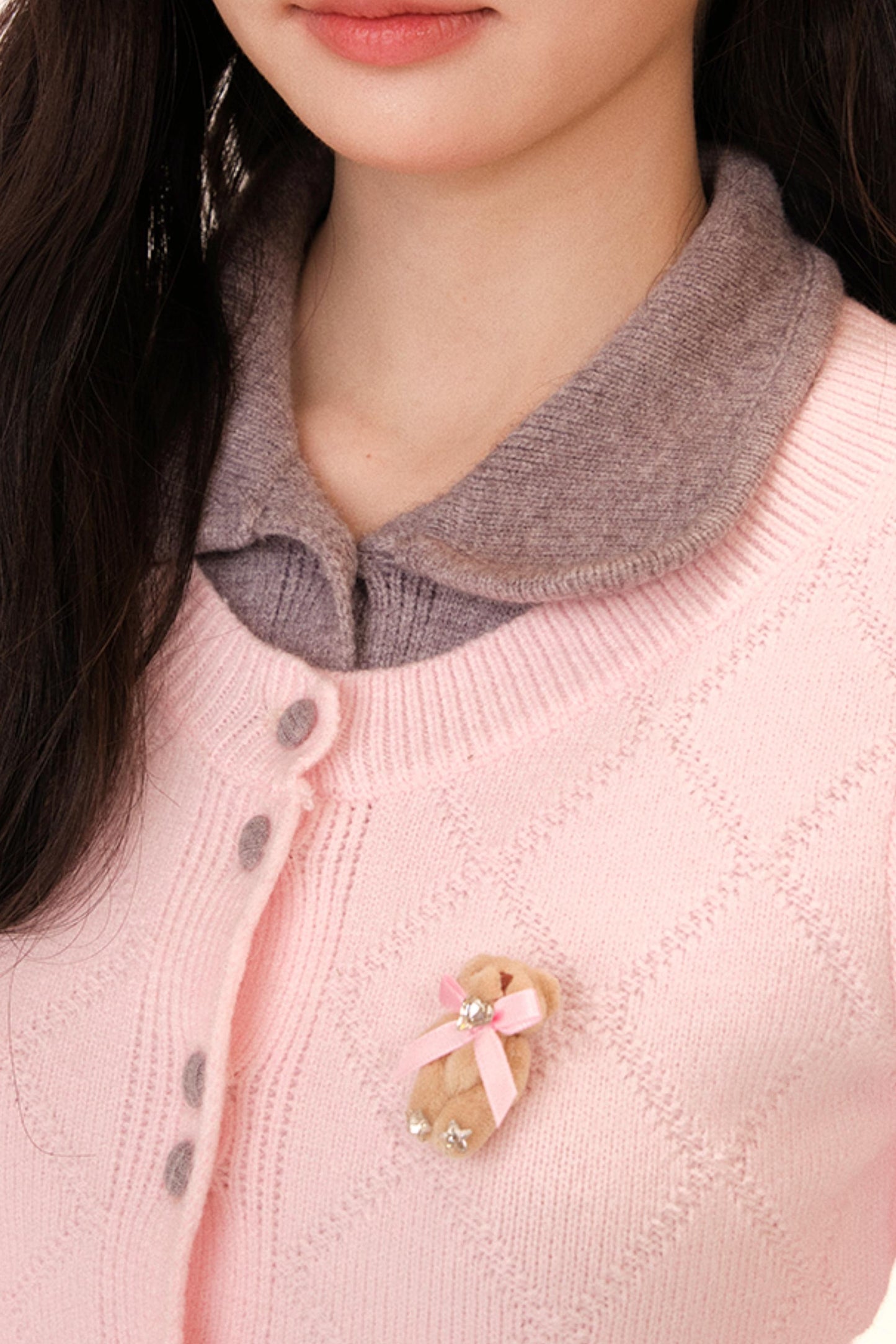 カラーブロックドラティスカーディガン