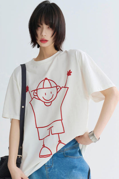 Cute Print Couple Tee Shirts