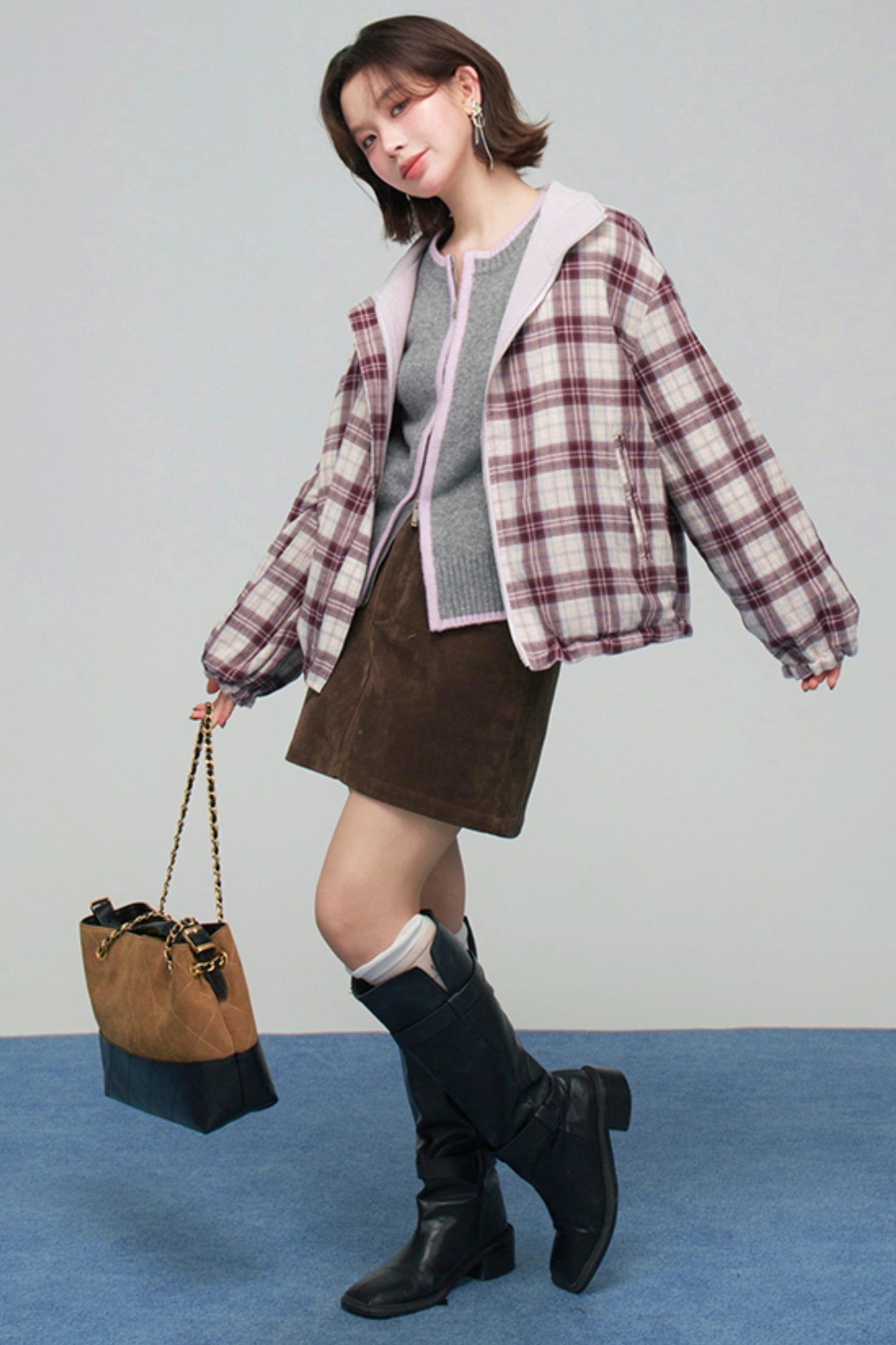 リバーシブルパズルチェックジャケット