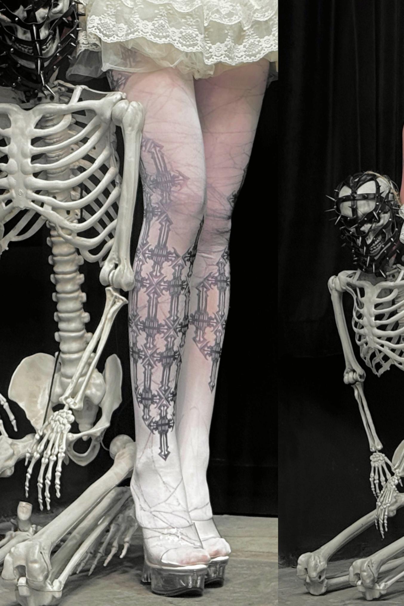 Dark Cross Gothic Tights