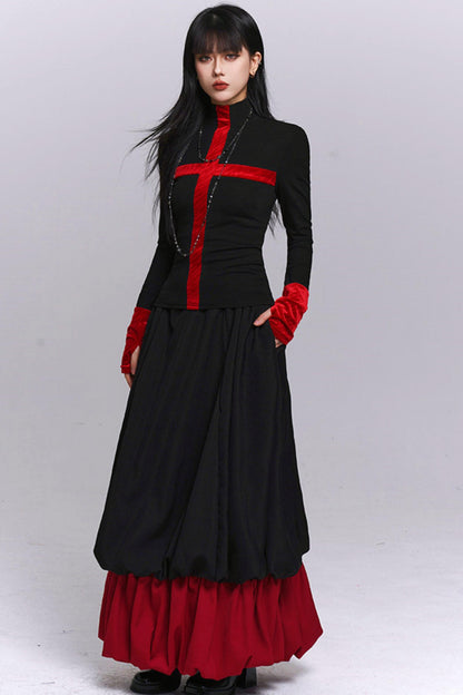 Ghost Girl Cross Turtleneck Top