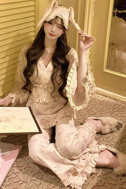 Sweet top + pants + sleep eye mask